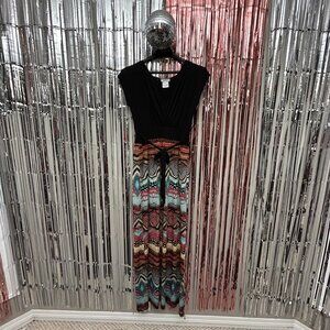 Guilty Long Dress Women Medium M Black Multicolored Party Formal Cocktail Outfit